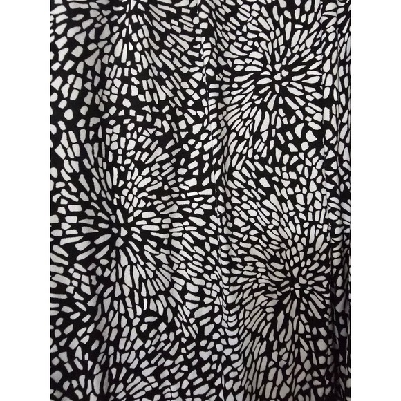 DKNY Brushed Jersey Pull On Pants Womens Size Medium Stretch Black White Pockets - Picture 3 of 6